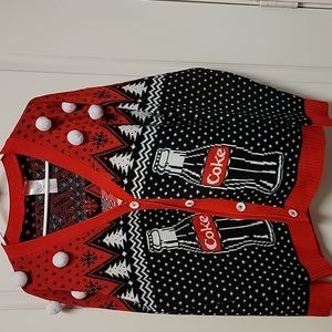 Coca Cola Winter Sweater size large Polar bears on back